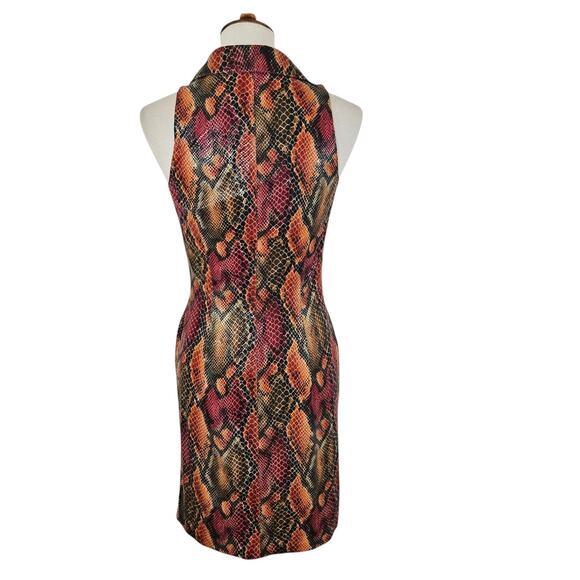 Cache Vintage Snake Print Zip Bodycon Dress - Picture 8 of 12